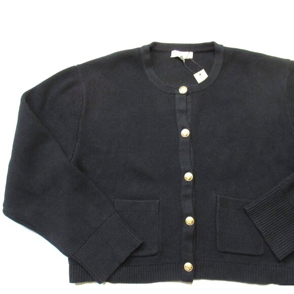 NWT J.Crew Relaxed Emilie Sweater Lady Jacket in Black Solid Cardigan M - Picture 7 of 8